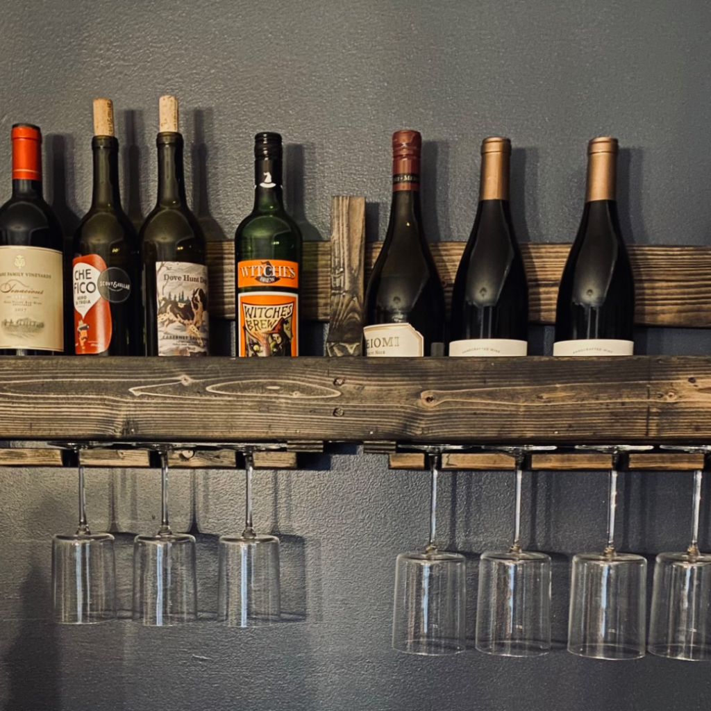 Elegant custom wood wine rack by Creative Adventure Co.